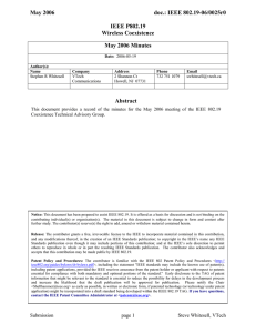 May 2006  doc.: IEEE 802.19-06/0025r0 IEEE P802.19