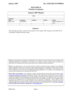 January 2007  doc.: IEEE 802.19-07/0004r0 IEEE P802.19