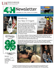 Newsletter Introducing Our New 4-H Agent