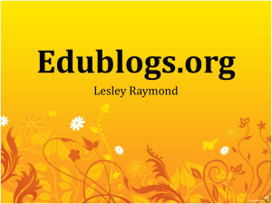 Edublogs.org Lesley Raymond