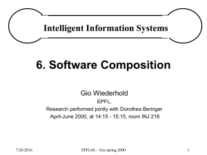 6. Software Composition Intelligent Information Systems Gio Wiederhold