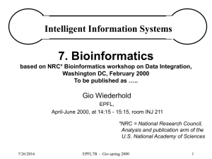 7. Bioinformatics Intelligent Information Systems