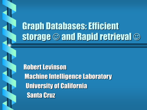 Graph Databases: Efficient storage  and Rapid retrieval  Robert Levinson