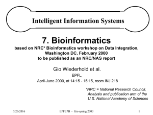 7. Bioinformatics Intelligent Information Systems