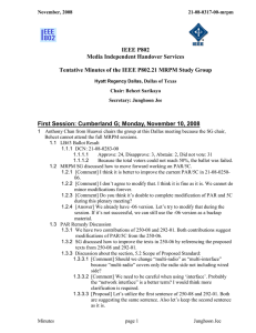 IEEE P802 Media Independent Handover Services