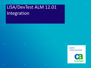LISA/DevTest ALM 12.01 Integration