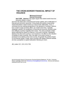 THE CROSS-BORDER FINANCIAL IMPACT OF VIOLENCE