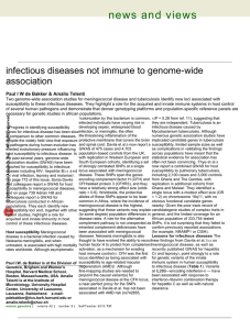 news and views infectious diseases not immune to genome-wide association