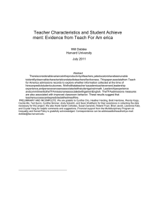 Teacher Characteristics and Student Achieve  Will Dobbie