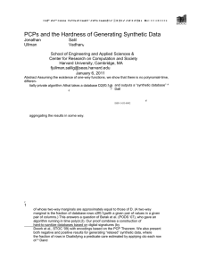 PCPs and the Hardness of Generating Synthetic Data