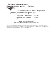 The Future of South Asia:    Population P