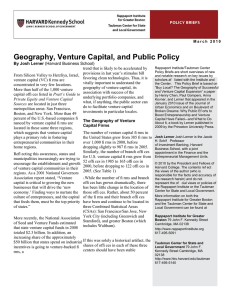 Geography, Venture Capital, and Public Policy