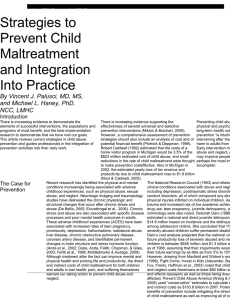 Strategies to Prevent Child Maltreatment and Integration