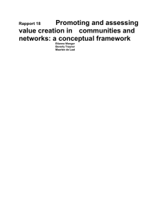 Promoting and assessing value creation in    communities and