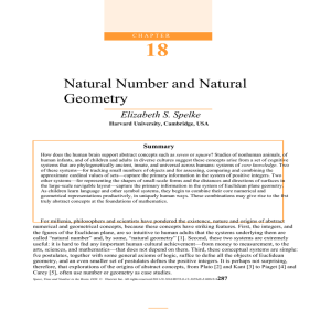 18 Natural Number and Natural Geometry Elizabeth S. Spelke