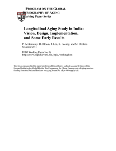 Longitudinal Aging Study in India: Vision, Design, Implementation, and Some Early Results