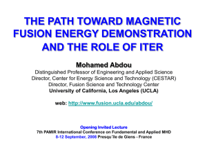 THE PATH TOWARD MAGNETIC FUSION ENERGY DEMONSTRATION AND THE ROLE OF ITER