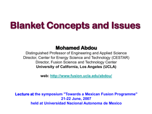Blanket Concepts and Issues Mohamed Abdou
