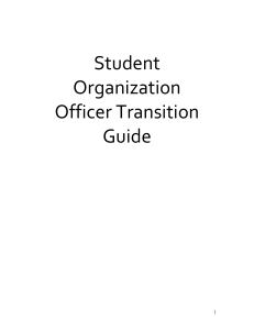 Student Organization Officer Transition Guide