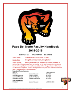 Paso Del Norte Faculty Handbook 2015-2016 1