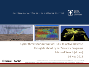 Cyber threats for our Nation: R&amp;D to Active Defense