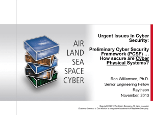 Urgent Issues in Cyber Security: Preliminary Cyber Security ) …
