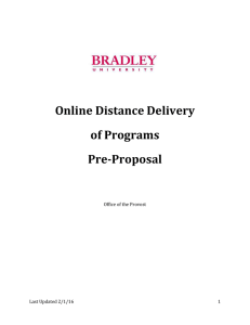 Online Distance Delivery of Programs Pre-Proposal