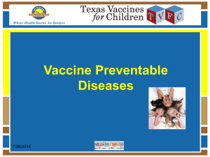Vaccine Preventable Diseases 7/26/2016