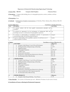 Department of Industrial &amp; Manufacturing Engineering &amp; Technology 1. Course Title: