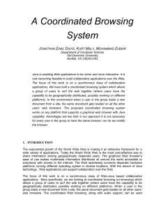 A Coordinated Browsing System  J
