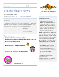 Second Grade News November 2015