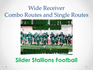 Wide Receiver Combo Routes and Single Routes Slider Stallions Football