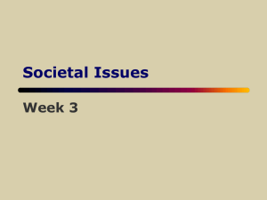Societal Issues Week 3
