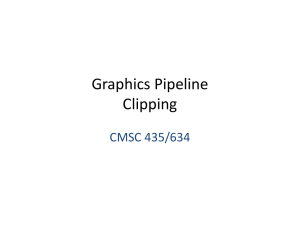 Graphics Pipeline Clipping CMSC 435/634