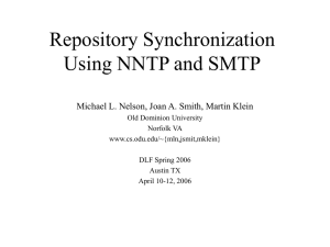 Repository Synchronization Using NNTP and SMTP