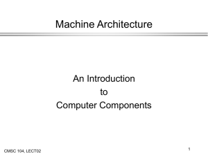 Machine Architecture An Introduction to Computer Components