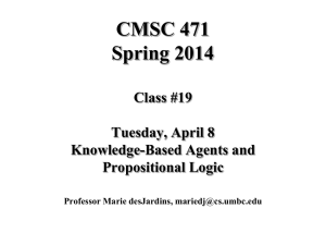 CMSC 471 Spring 2014 Class #19 Tuesday, April 8