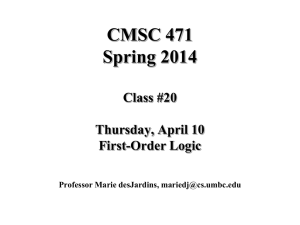 CMSC 471 Spring 2014 Class #20 Thursday, April 10