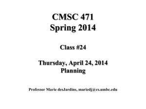CMSC 471 Spring 2014 Class #24 Thursday, April 24, 2014
