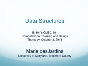 Data Structures Marie desJardins