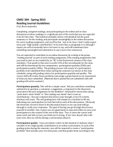 CMSC 304 - Spring 2013 Reading Journal Guidelines