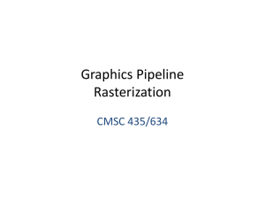 Graphics Pipeline Rasterization CMSC 435/634