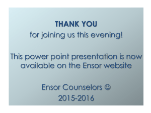 THANK YOU for joining us this evening! available on the Ensor website