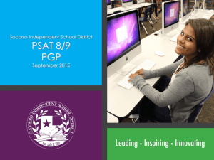 PSAT 8/9 PGP Socorro Independent School District September 2015