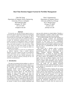 Real Time Decision Support System for Portfolio Management