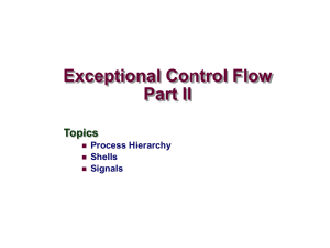 Exceptional Control Flow Part II Topics Process Hierarchy