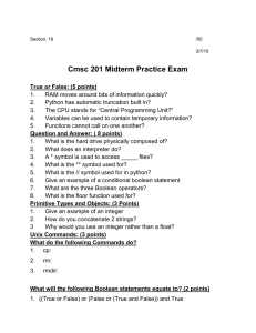 Cmsc 201 Midterm Practice Exam