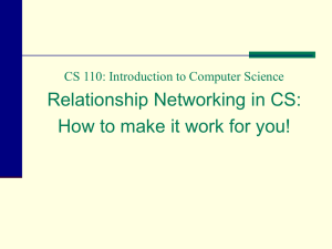 Relationship Networking in CS: How to make it work for you!