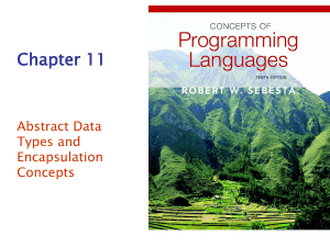Chapter 11 Abstract Data Types and Encapsulation