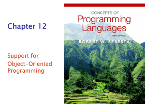 Chapter 12 Support for Object-Oriented Programming